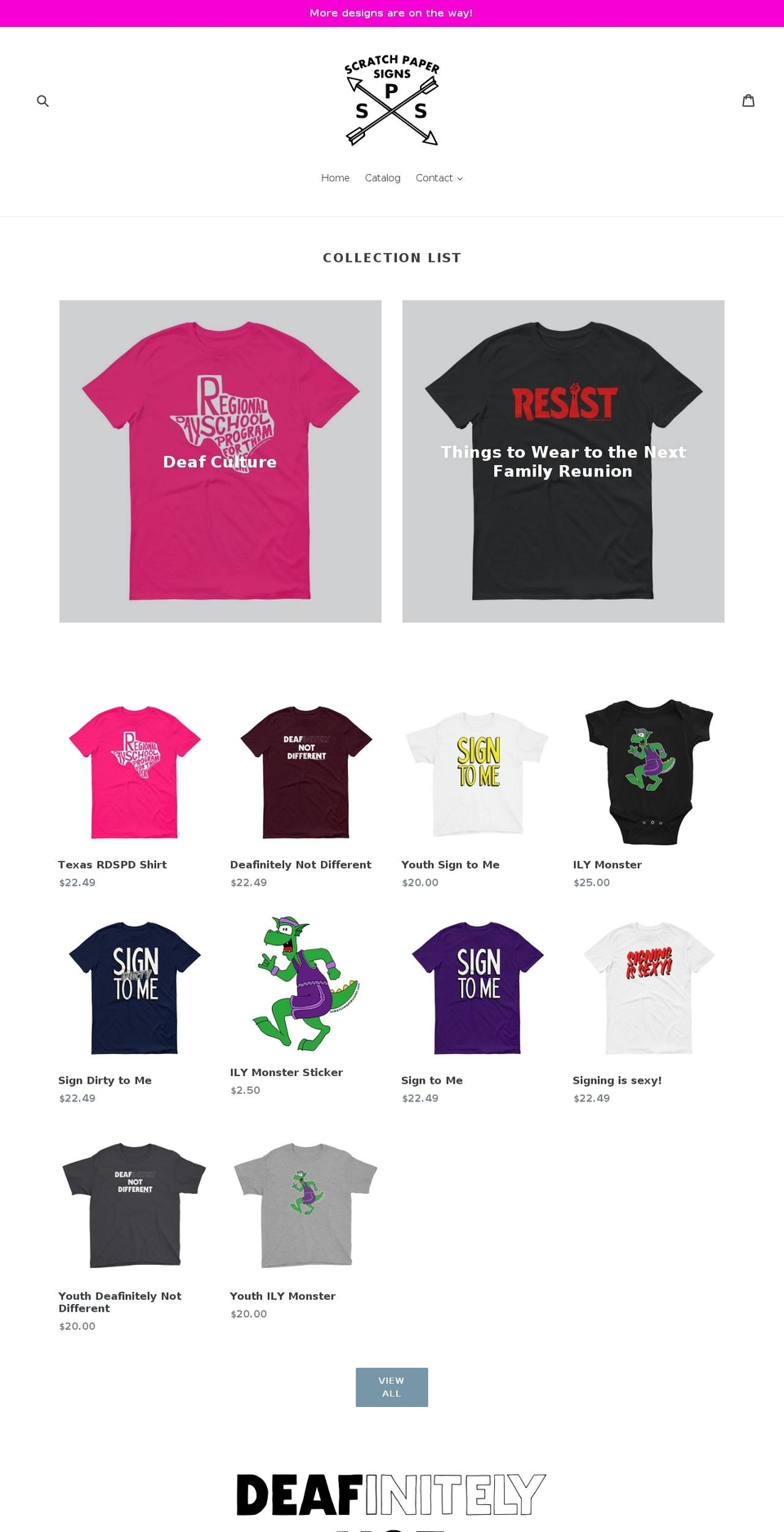 scratchpapersigns.com — Shopify storefront screenshot