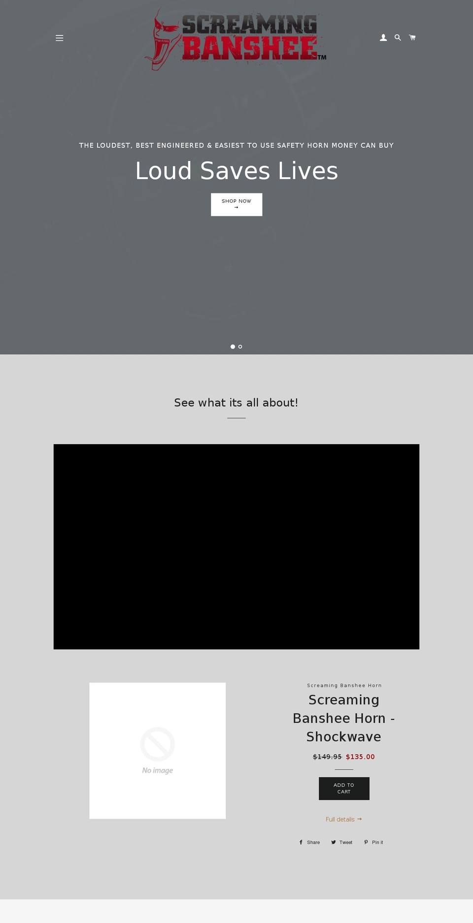 screaming-banshee.com.au shopify website screenshot