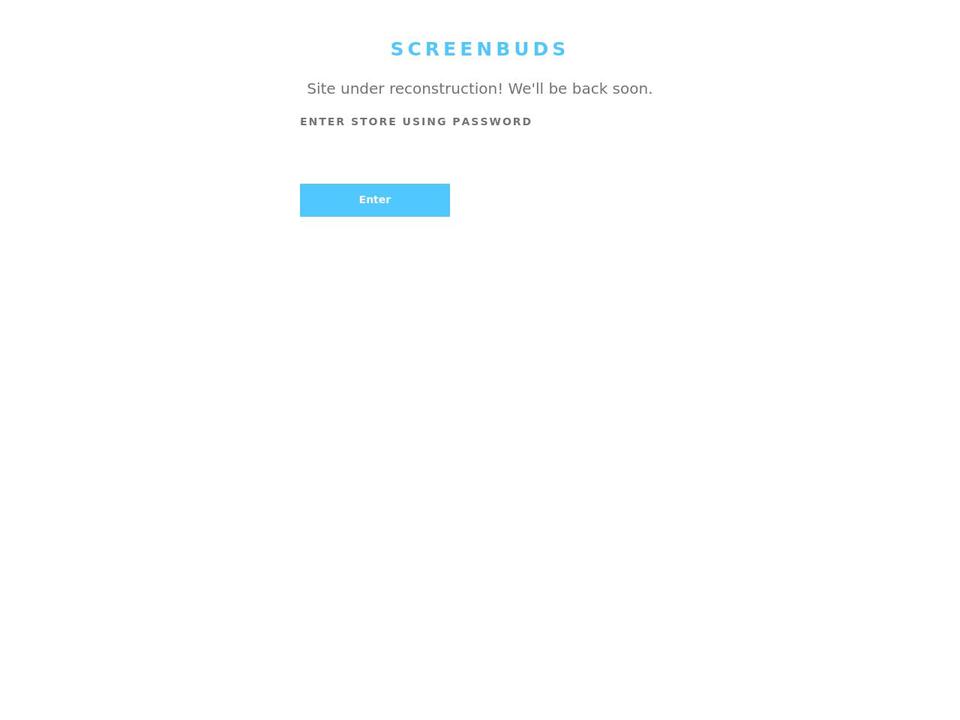screenbuds.com shopify website screenshot