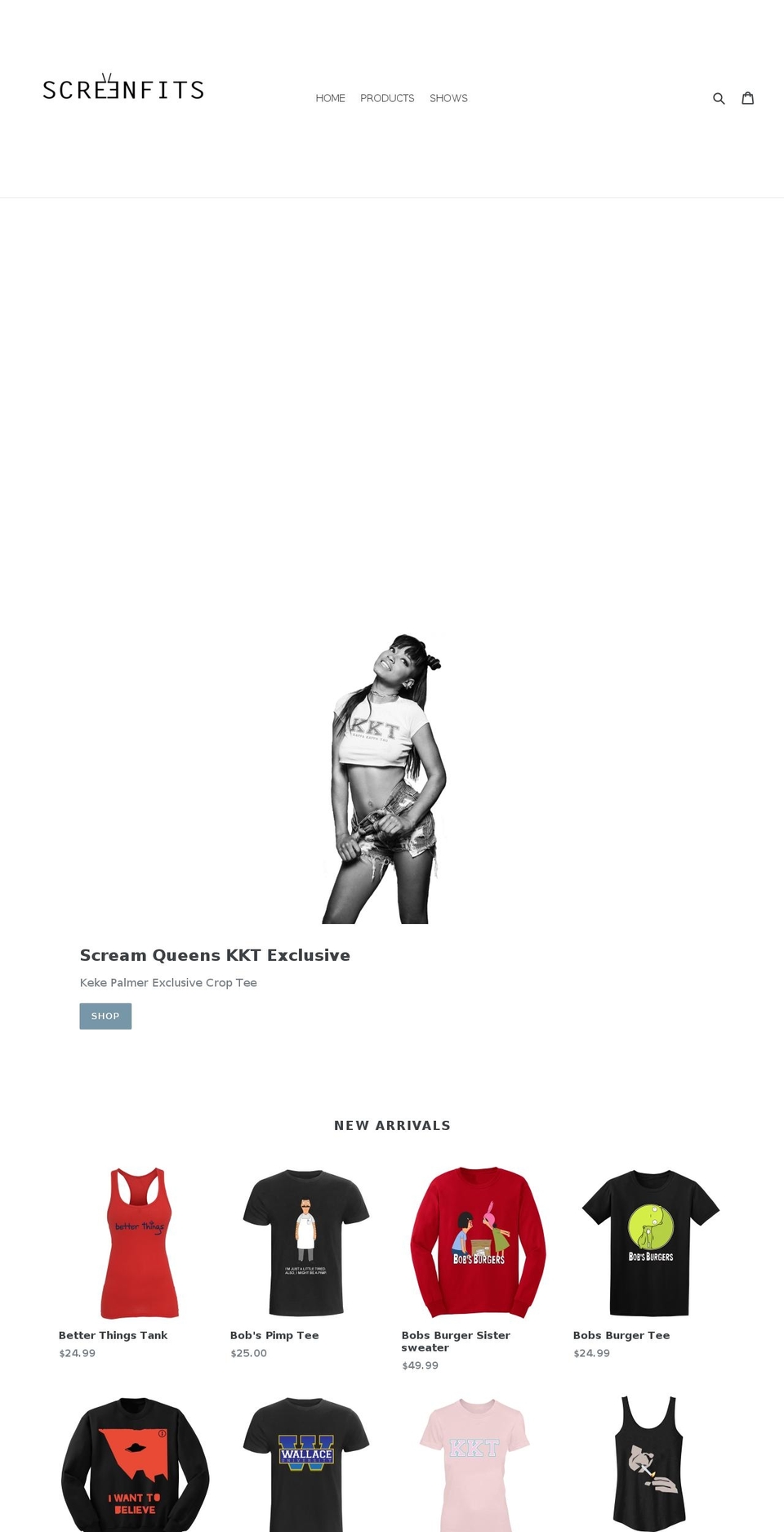 screenfits.com shopify website screenshot