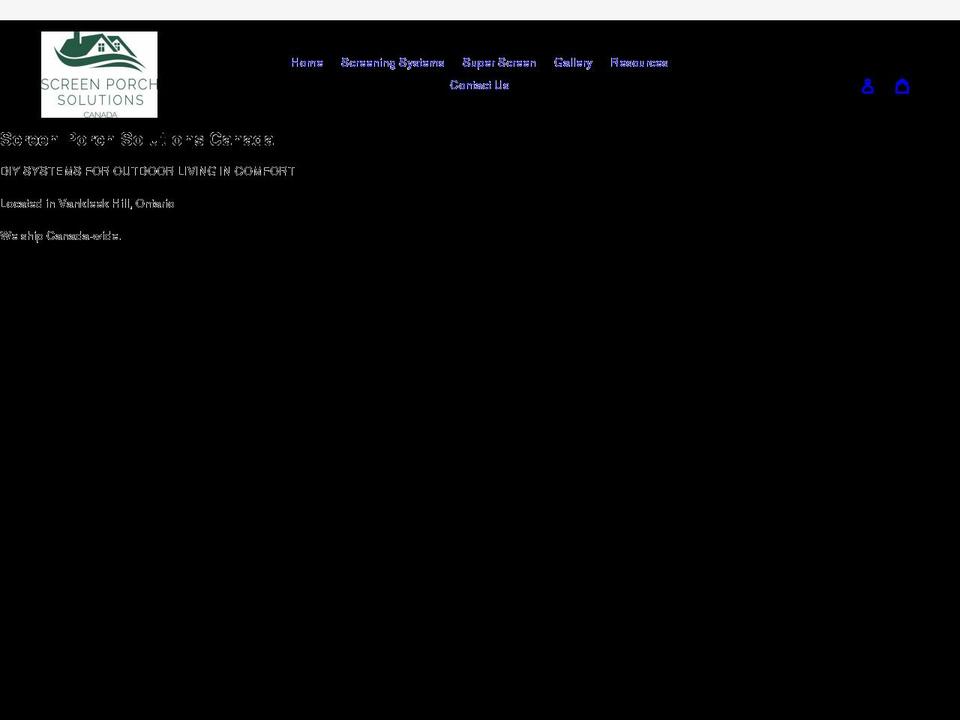 screenporchsolutions.ca shopify website screenshot
