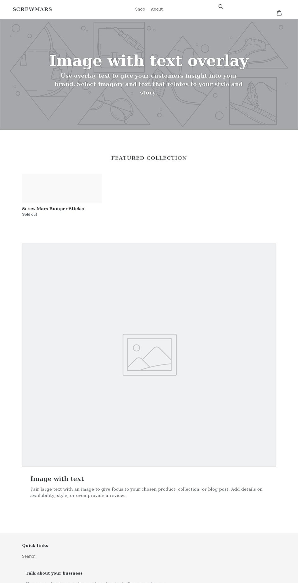 screwmars.com shopify website screenshot