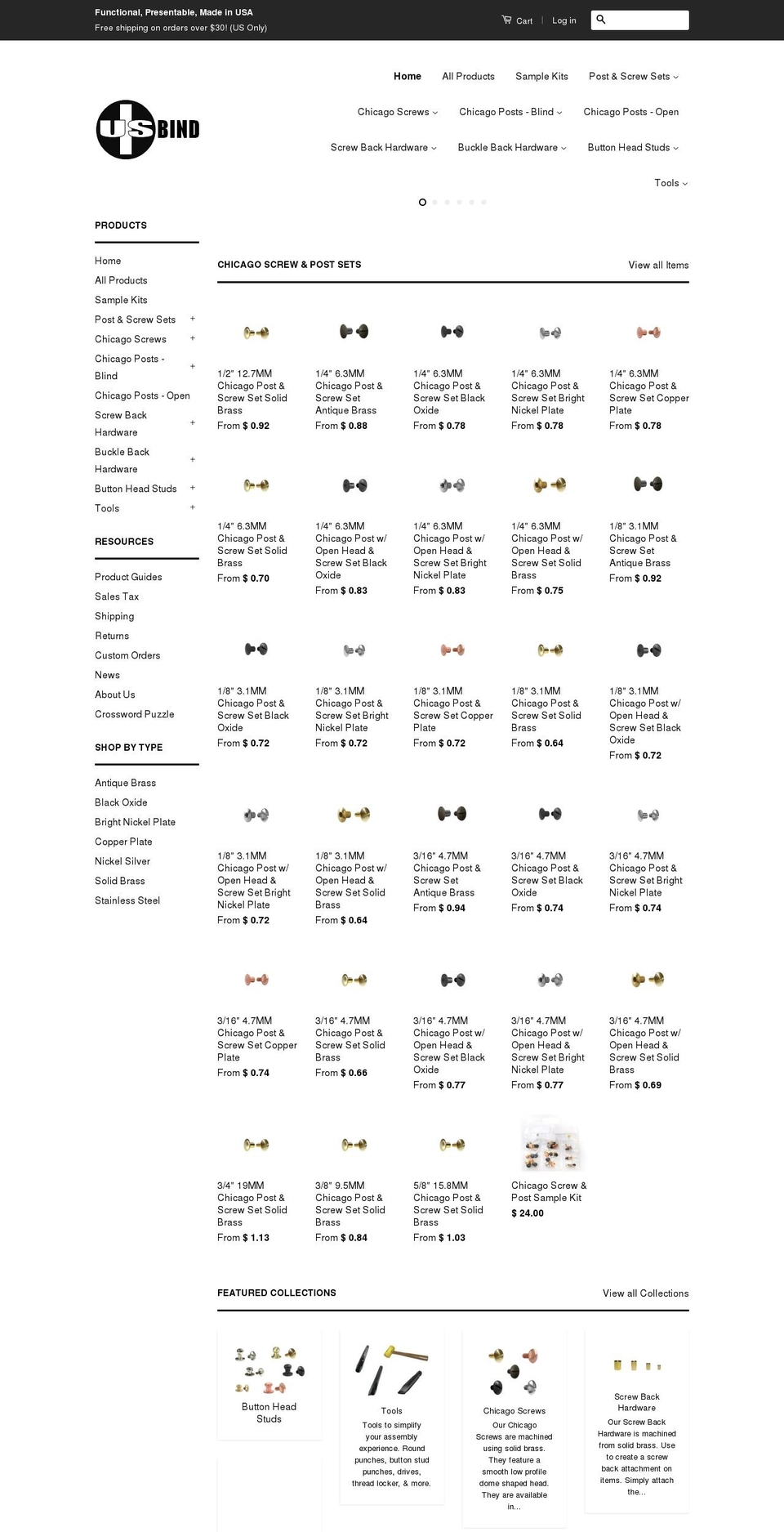 screwsnposts.com shopify website screenshot