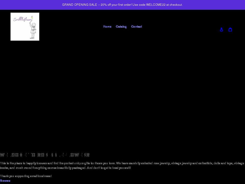 scribbleflowers.com shopify website screenshot