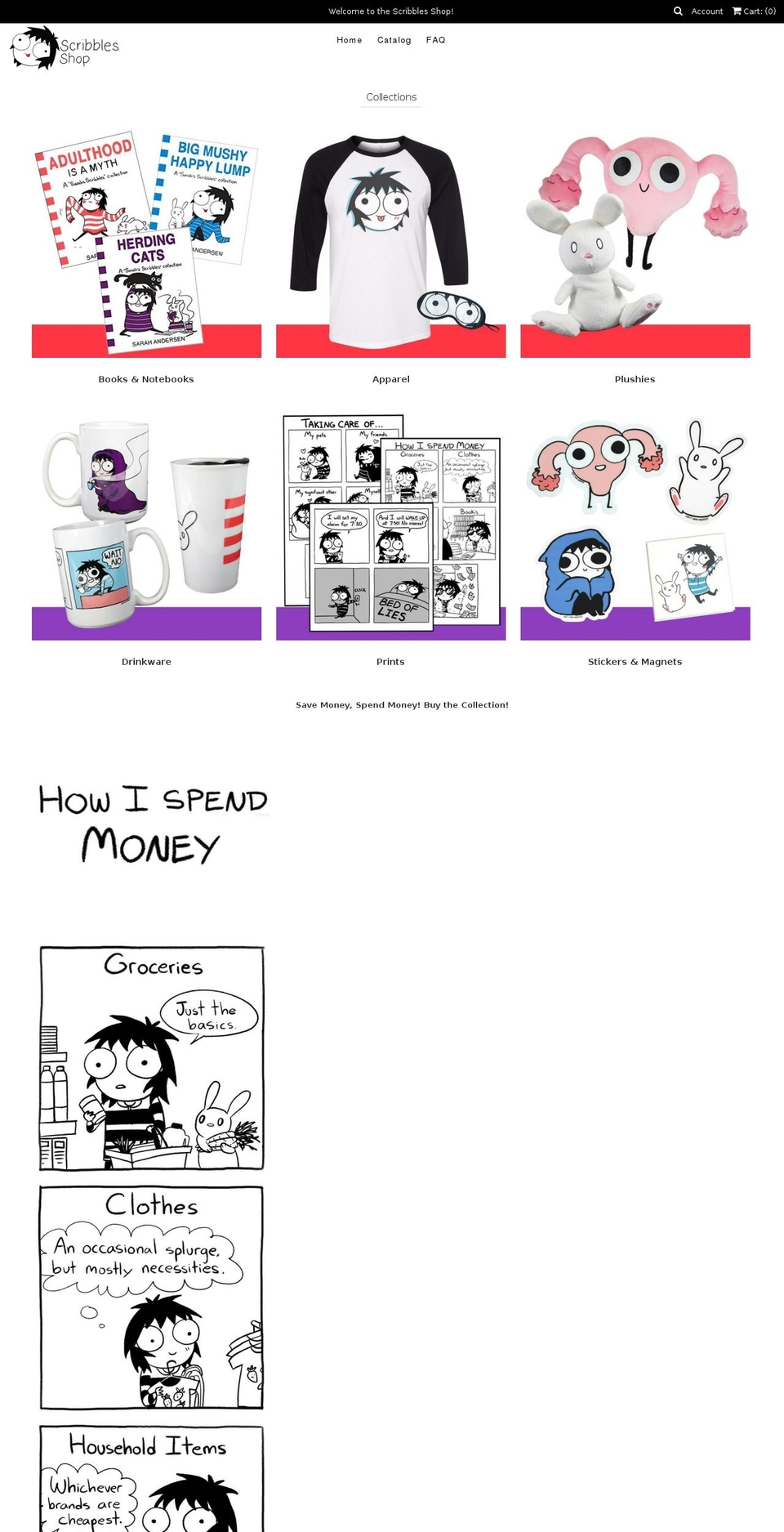 scribblesshop.com — Shopify storefront screenshot