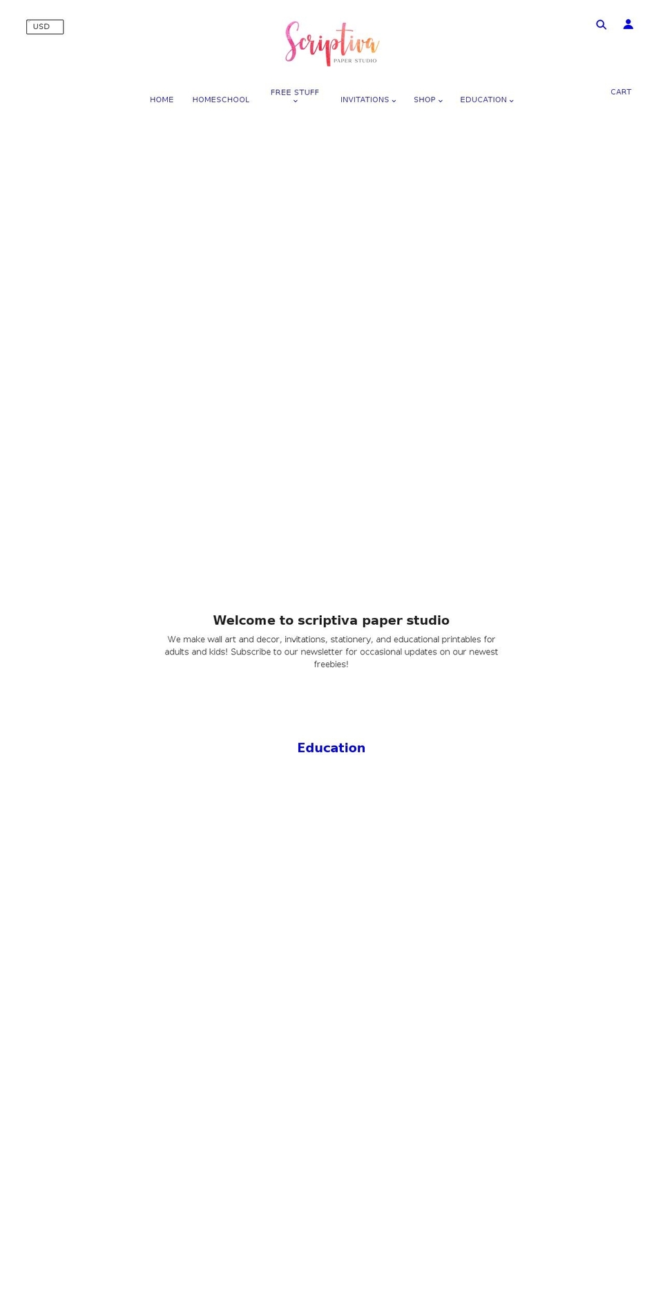 scriptivapaper.com shopify website screenshot