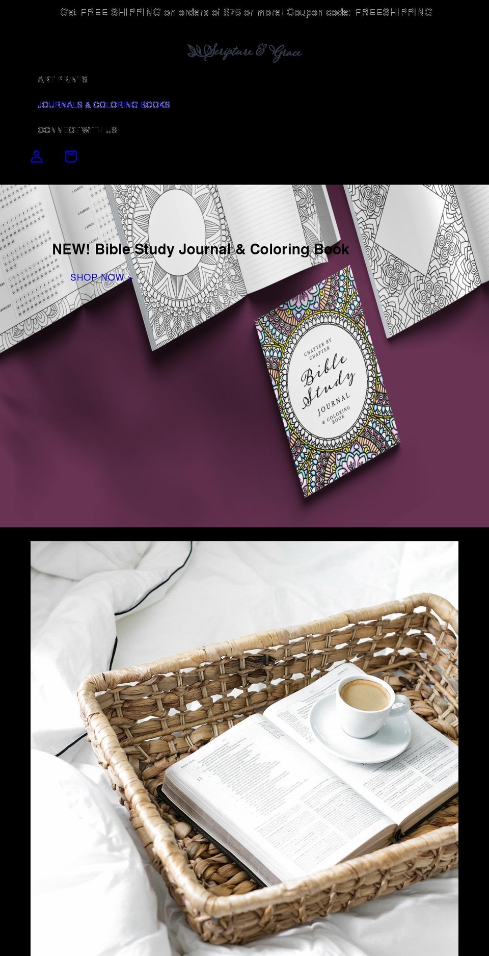 scriptureandgrace.com shopify website screenshot