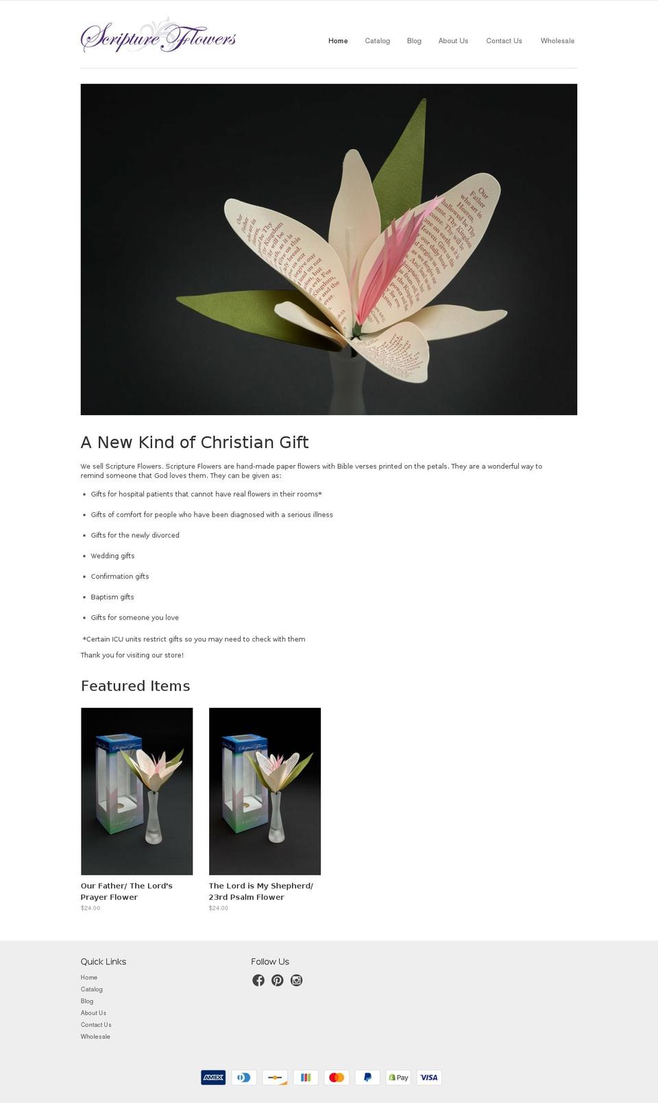 scriptureflowers.com — Shopify storefront screenshot