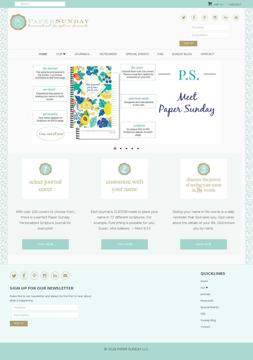 Paper Shopify theme site example scripturejournals.com