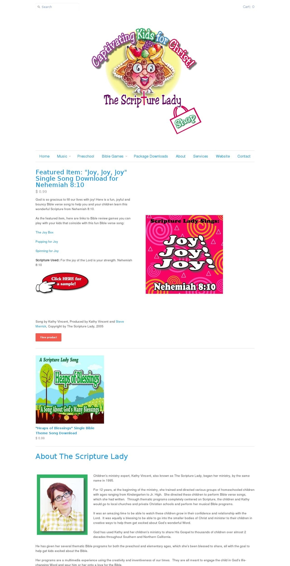 scriptureladyshop.com shopify website screenshot