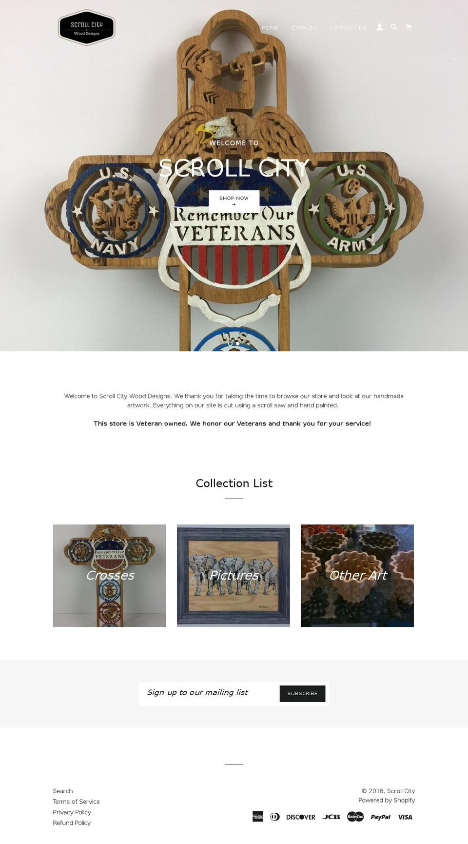 scrollcitywood.com — Shopify storefront screenshot