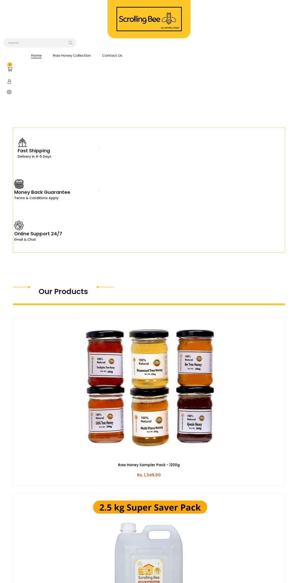 scrollingbee.com shopify website screenshot