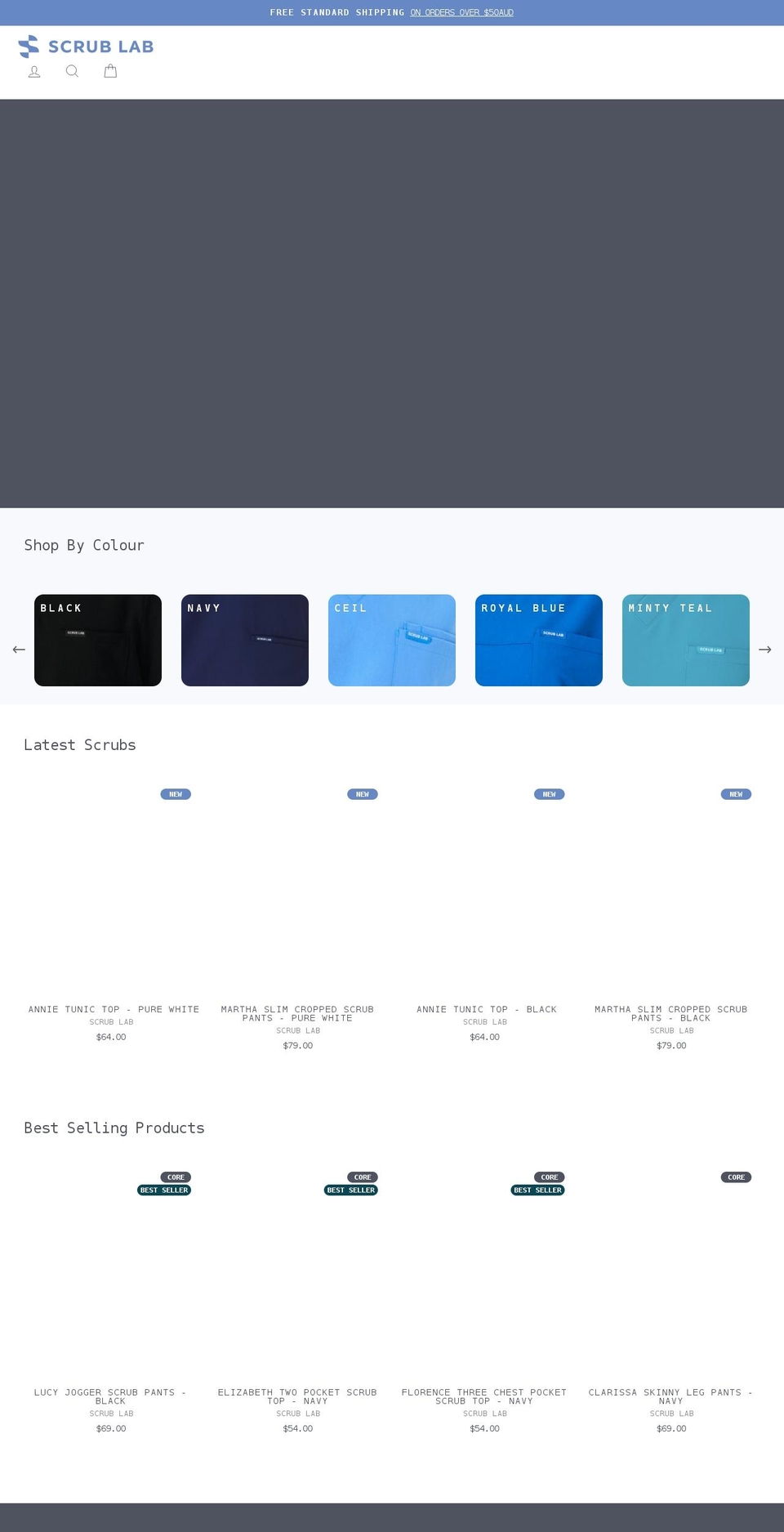 scrub-lab.com shopify website screenshot