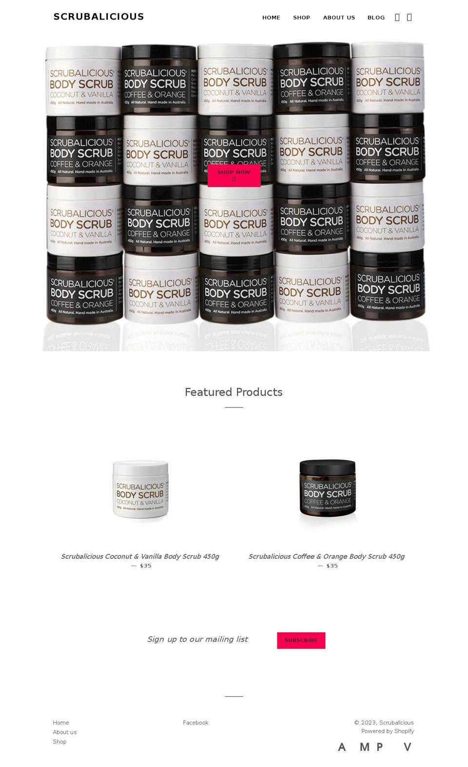 scrubalicious.com.au shopify website screenshot