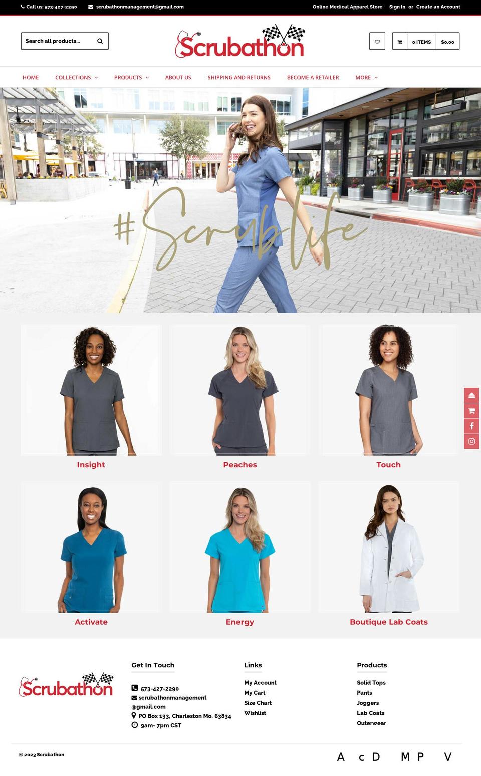scrubathon.shop shopify website screenshot
