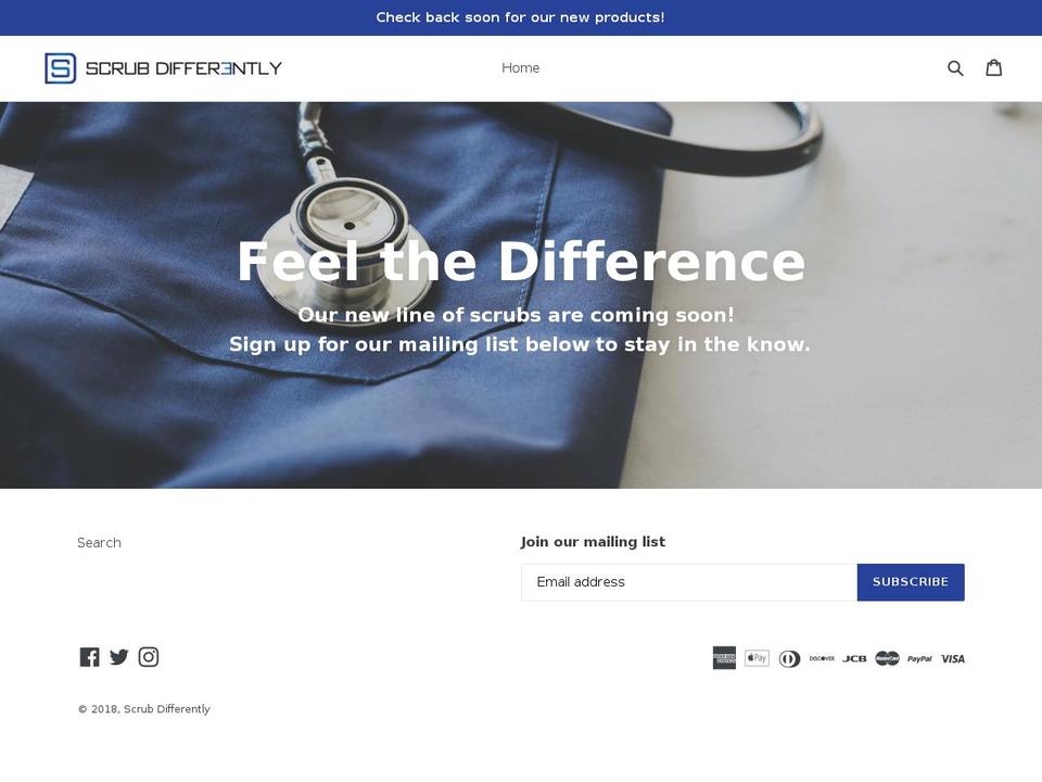 scrubdifferently.com — Shopify storefront screenshot