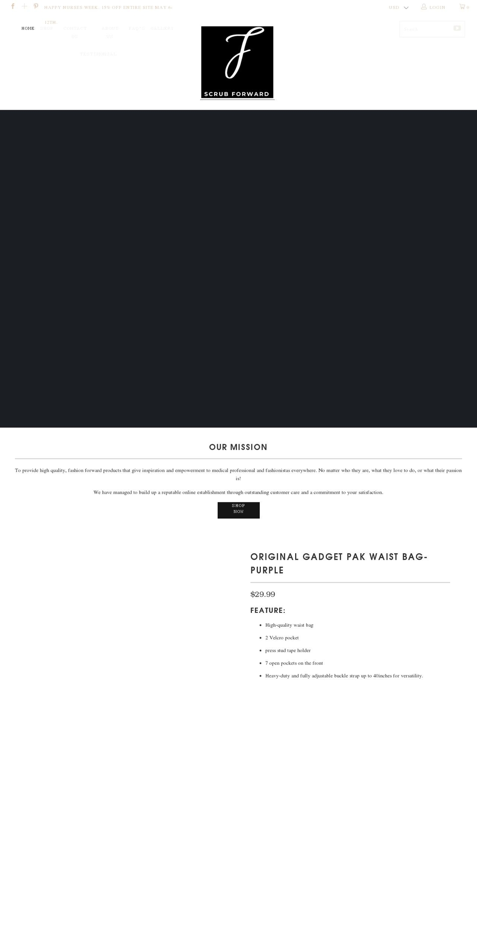 scrubforward.com shopify website screenshot