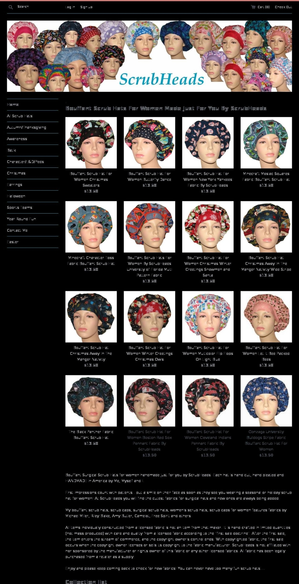 scrubheads.com — Shopify storefront screenshot