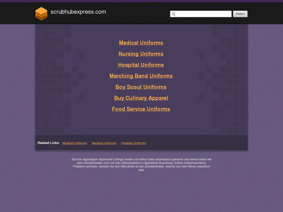 scrubhubexpress.com shopify website screenshot