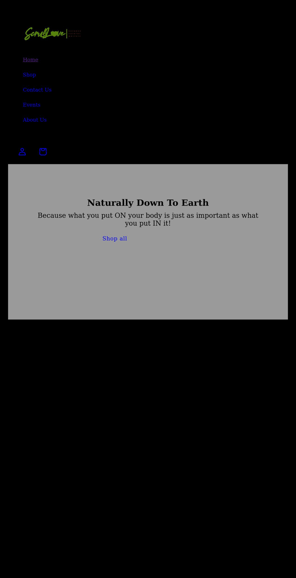 scrublovenaturals.com shopify website screenshot