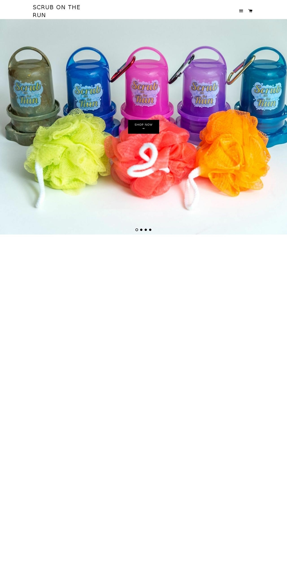 scrubontherun.net shopify website screenshot