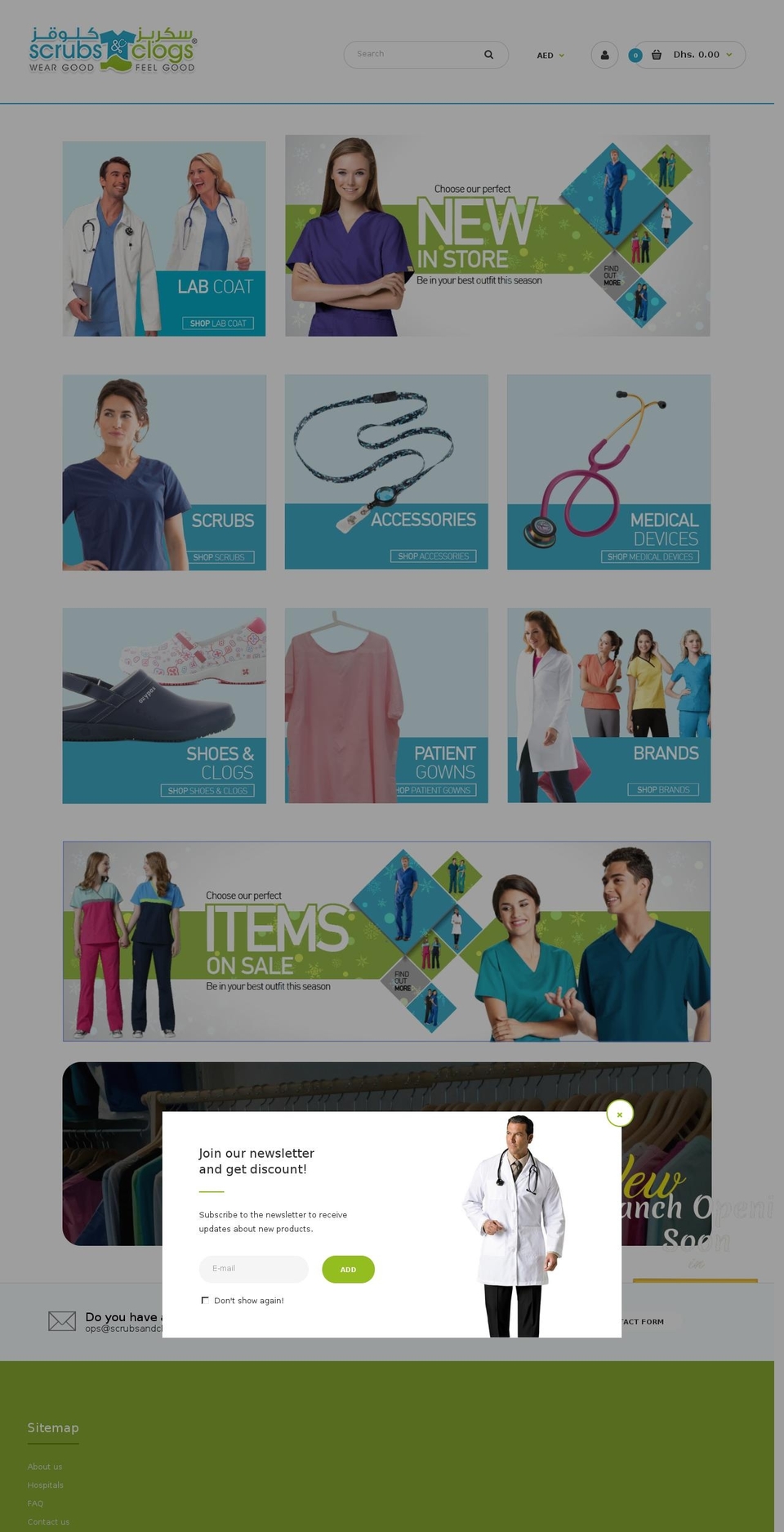 scrubs-and-clogs-theme Shopify theme site example scrubsandclogs.ae