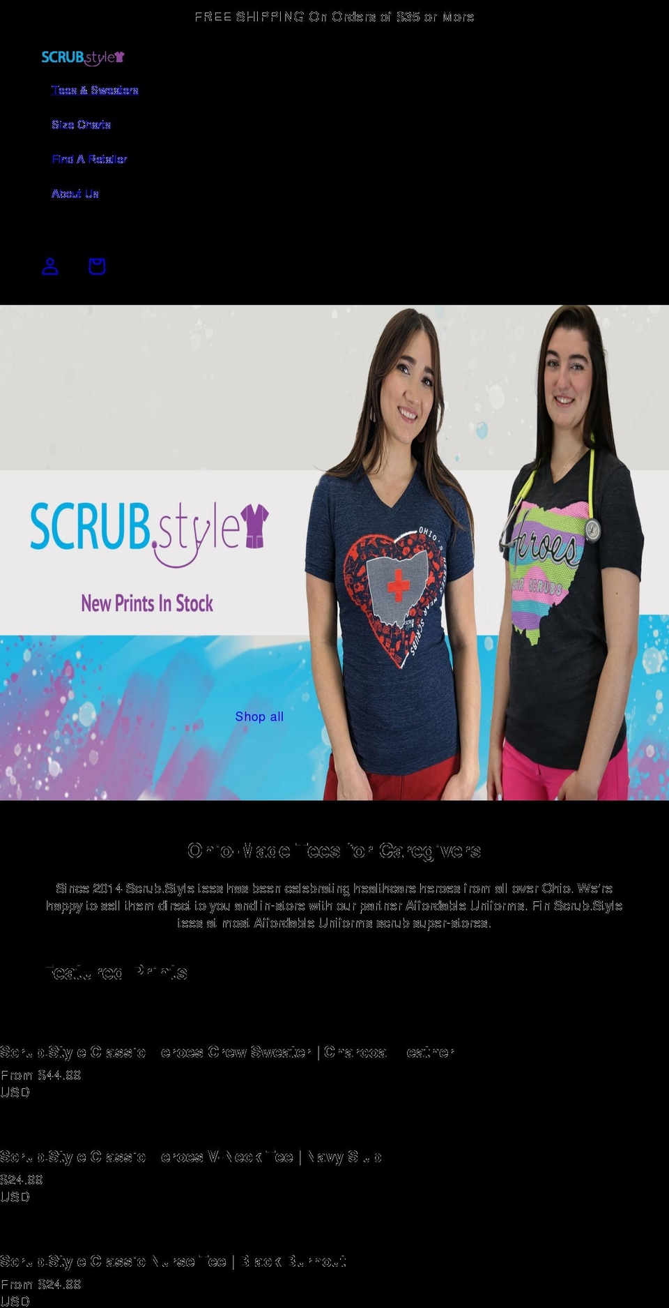 scrubstyle.com shopify website screenshot