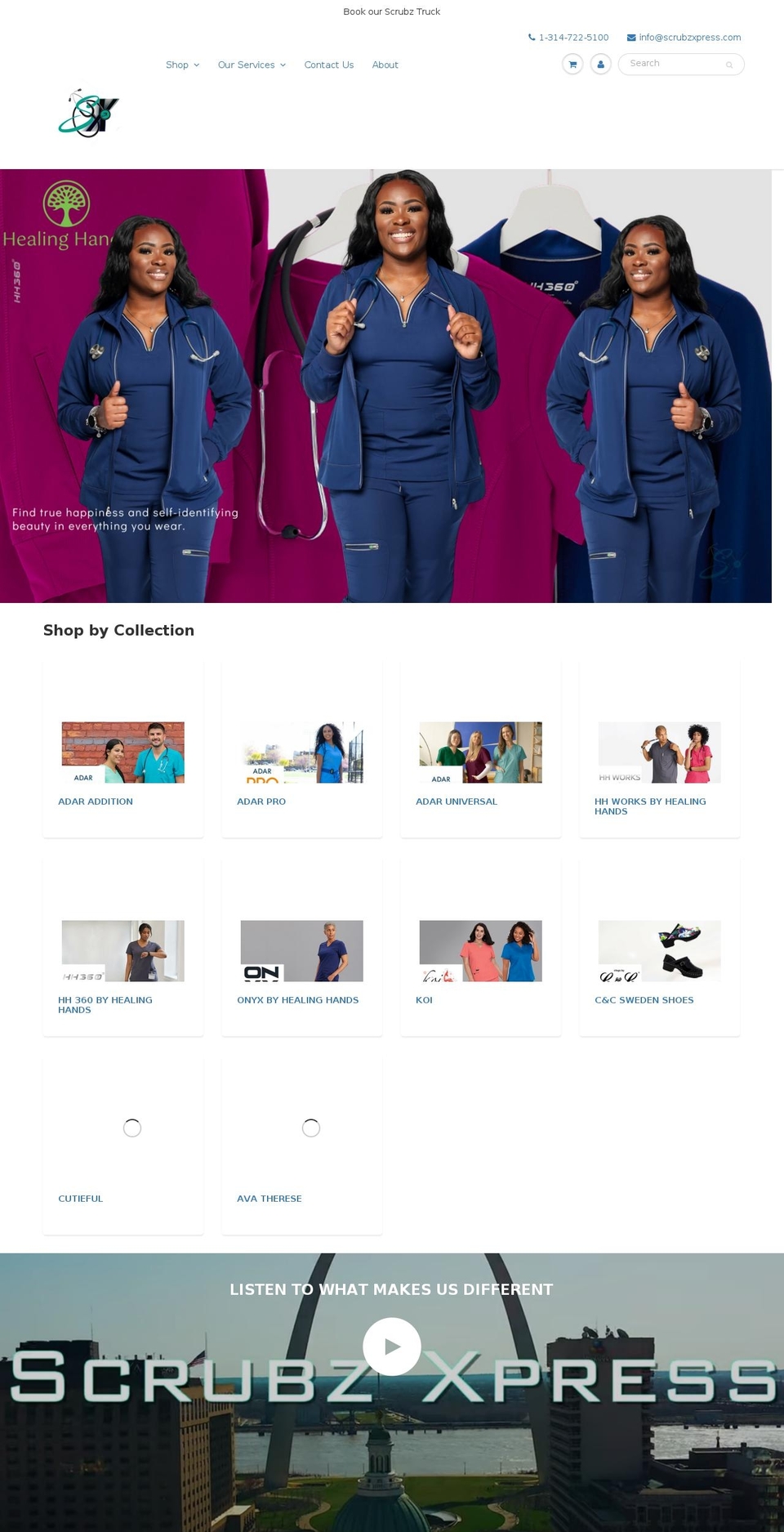 scrubzxpress.com shopify website screenshot