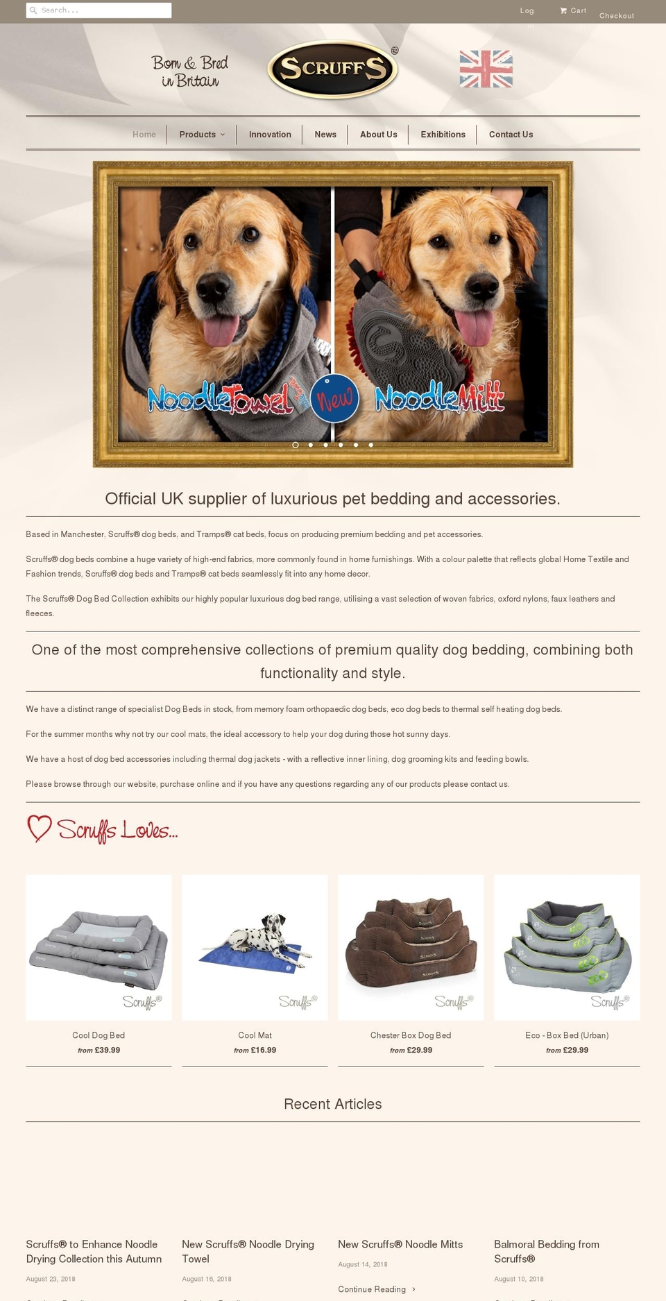 scruffspets.com — Shopify storefront screenshot