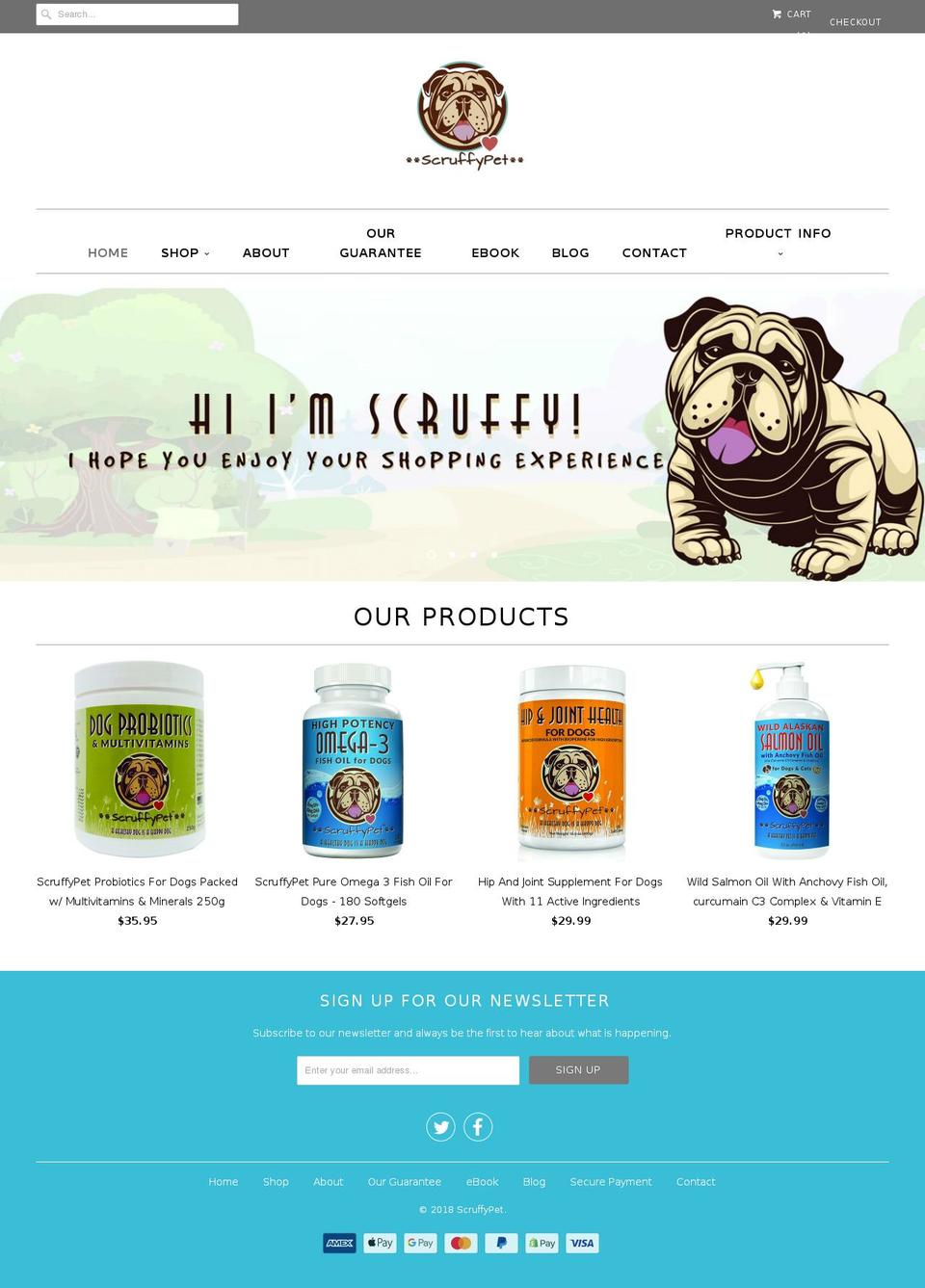 scruffypet.com shopify website screenshot