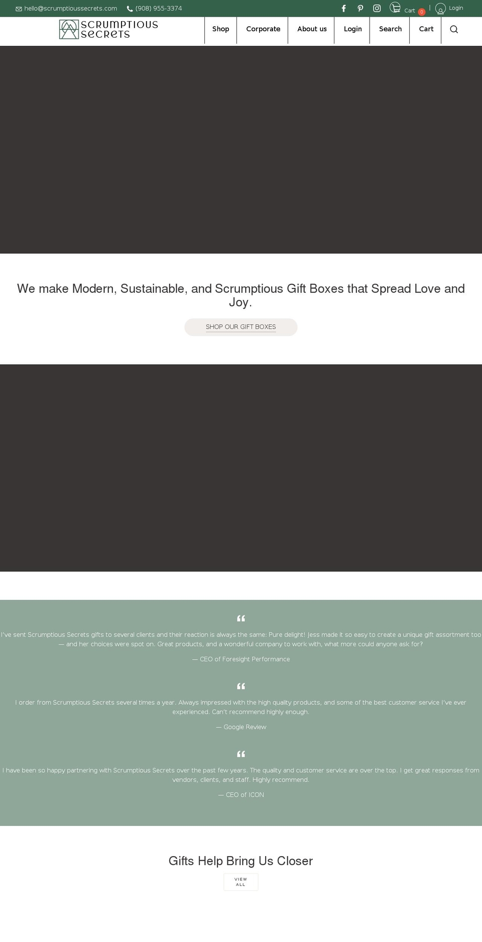 scrumptious-secrets.com shopify website screenshot