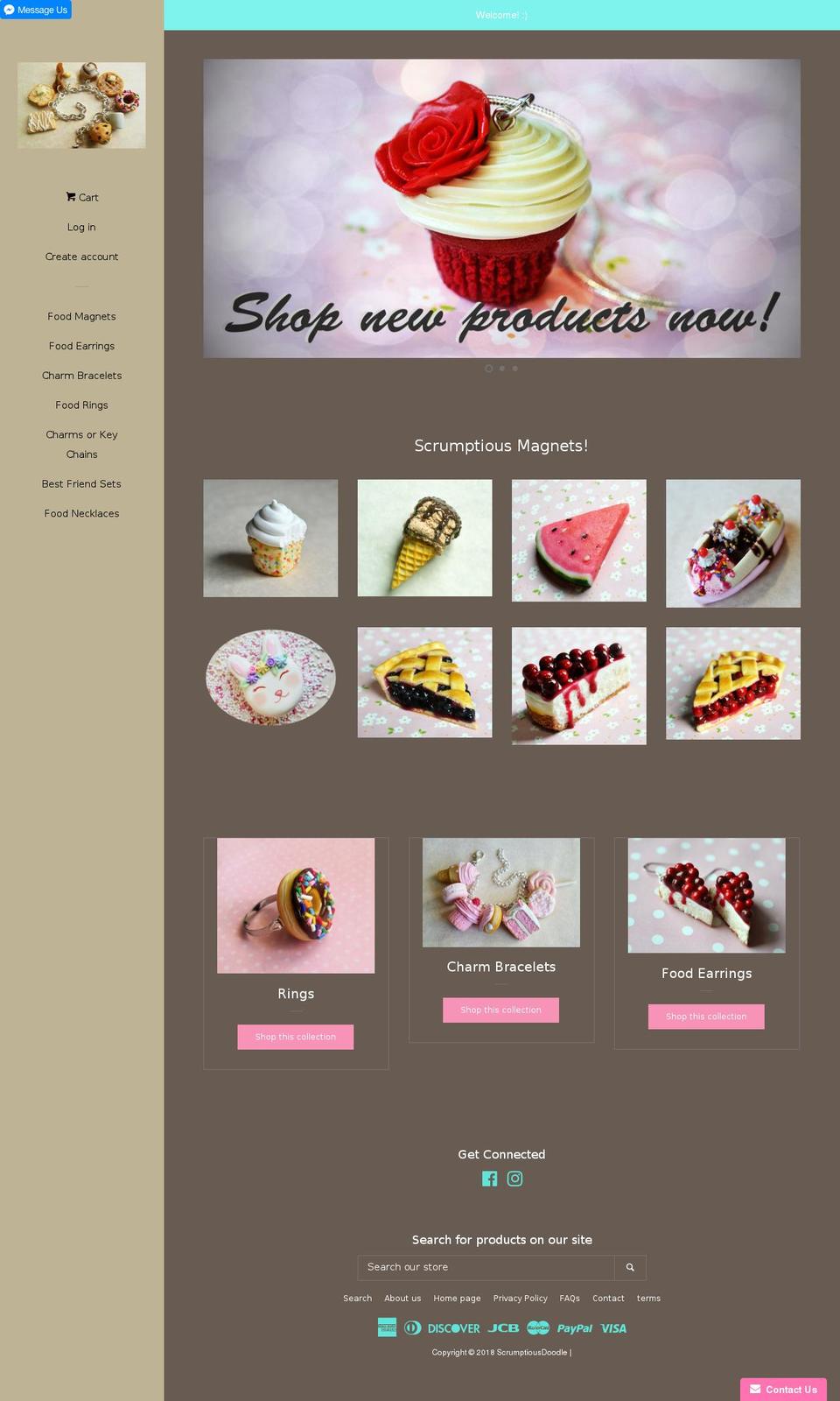 scrumptiousdoodle.com shopify website screenshot