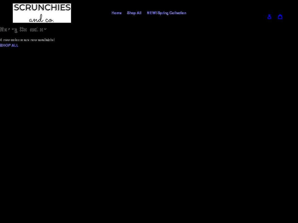 scrunchiesandco.com shopify website screenshot