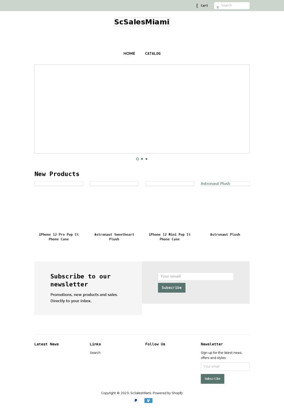 scsalesmiami.com shopify website screenshot