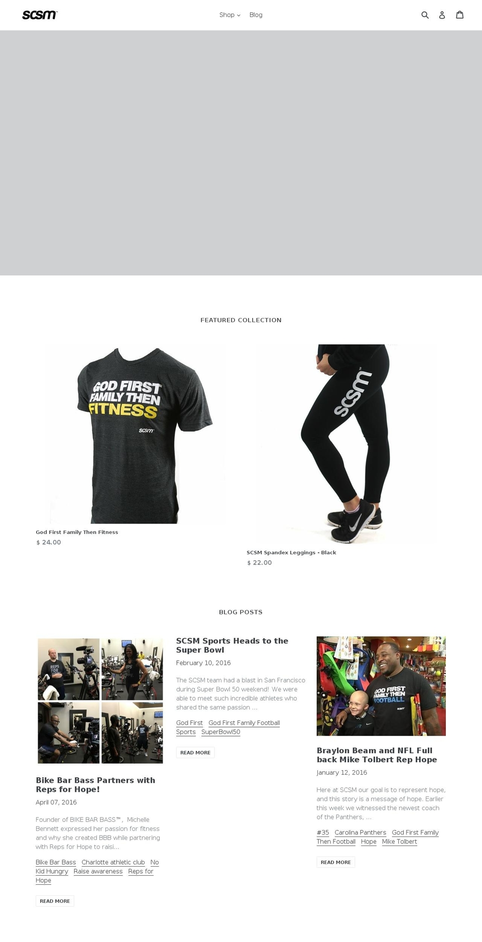 scsmsports.com shopify website screenshot