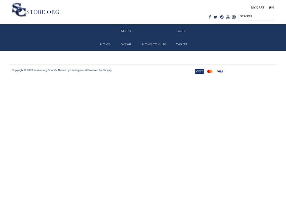 scstore.org shopify website screenshot