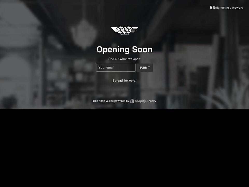 scsunltd.myshopify.com shopify website screenshot