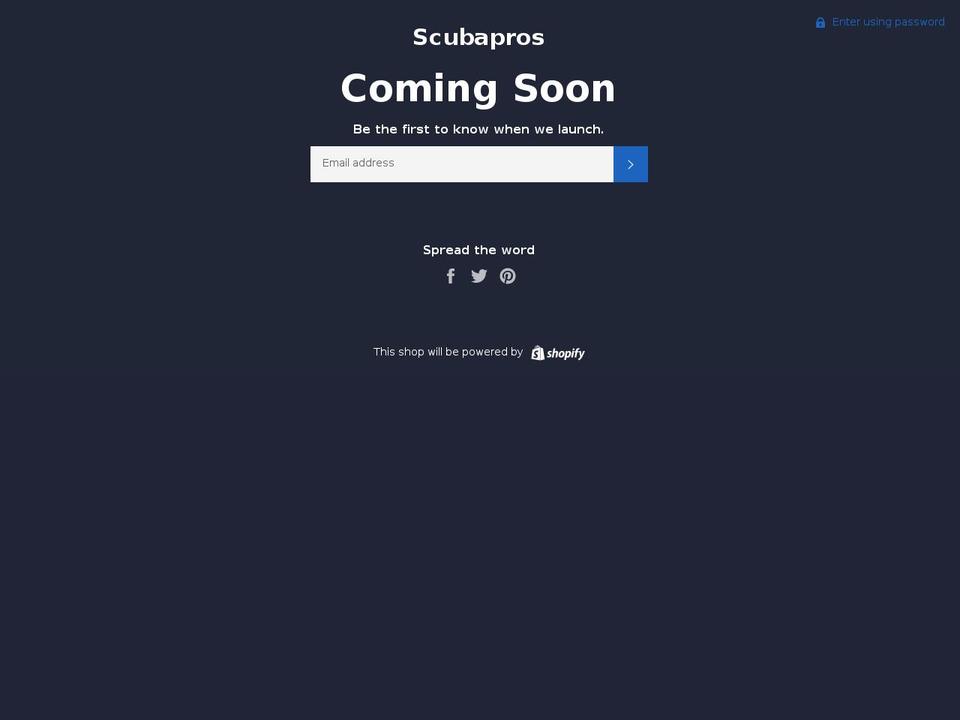 scubapros.com — Shopify storefront screenshot