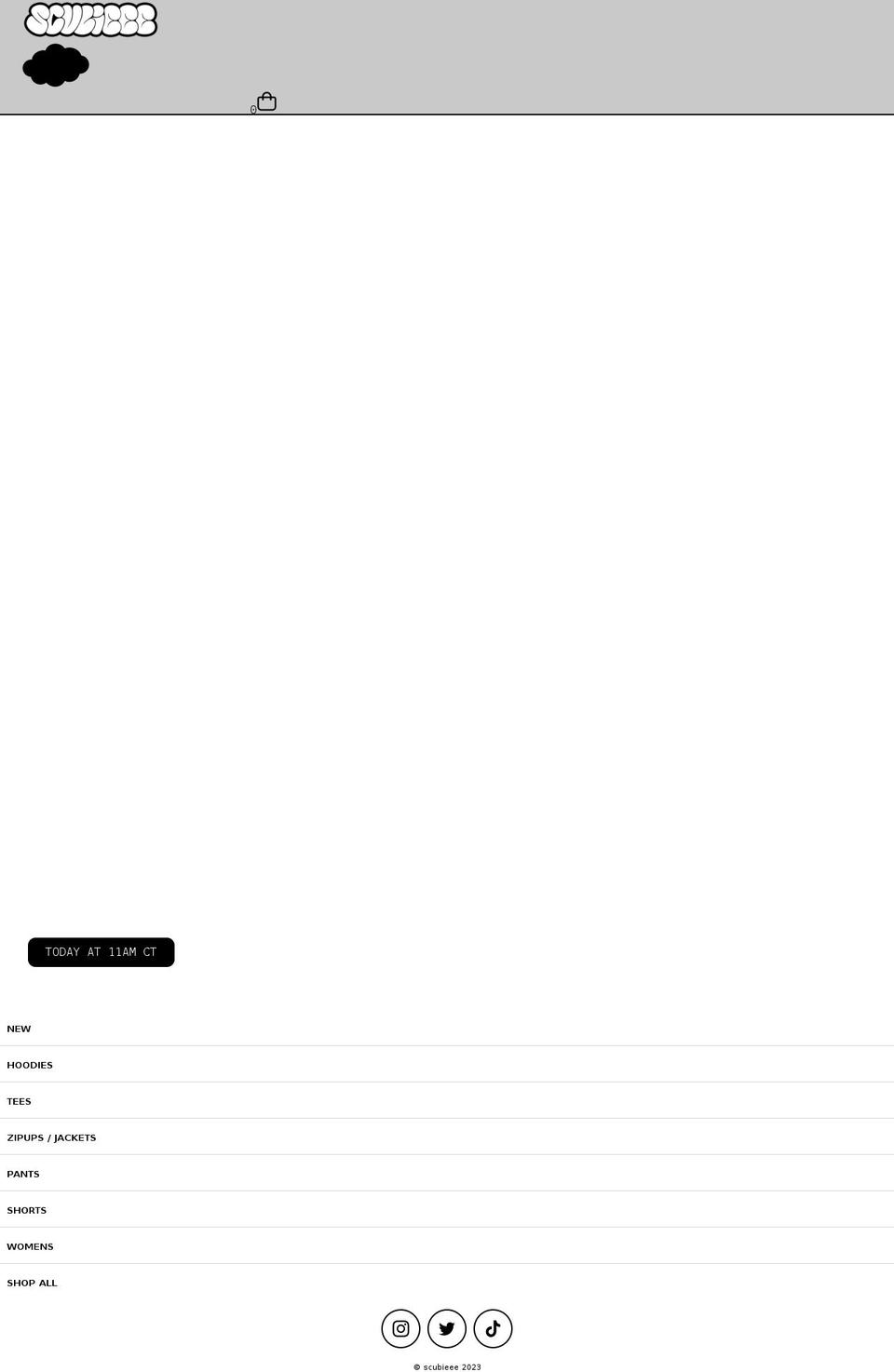 scubieee.com shopify website screenshot