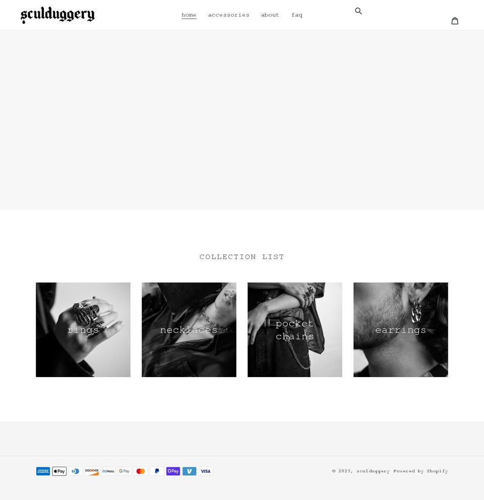 sculduggery.com shopify website screenshot
