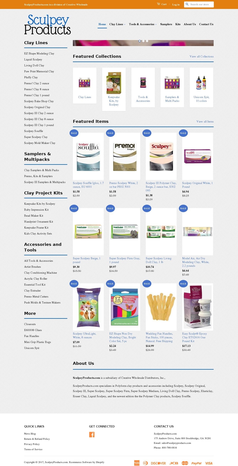 sculpeyproducts.com shopify website screenshot