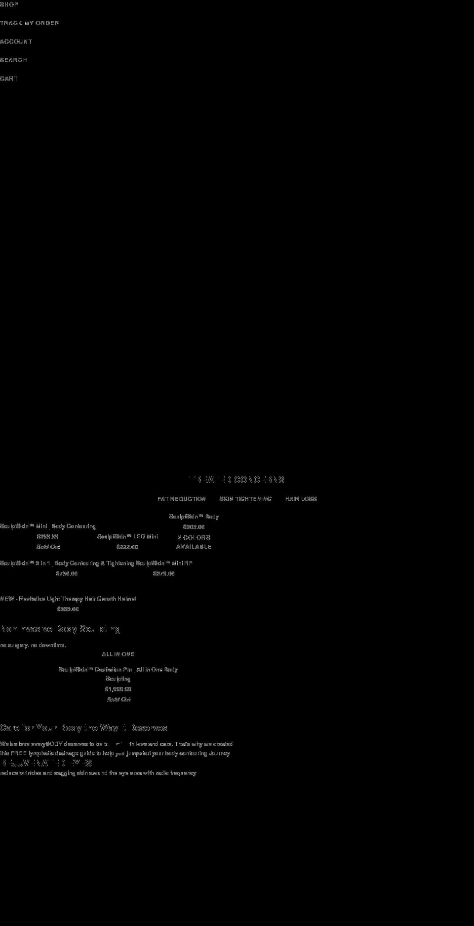 sculptskinmini.com shopify website screenshot