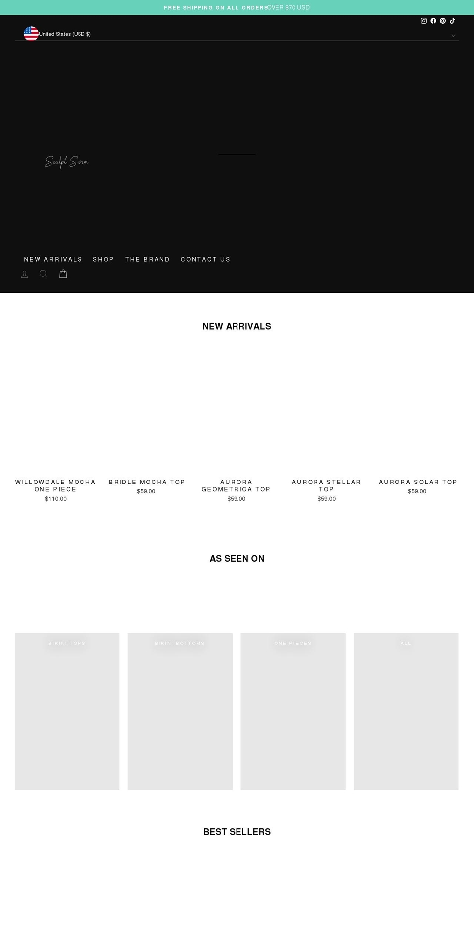 sculptswim.com shopify website screenshot