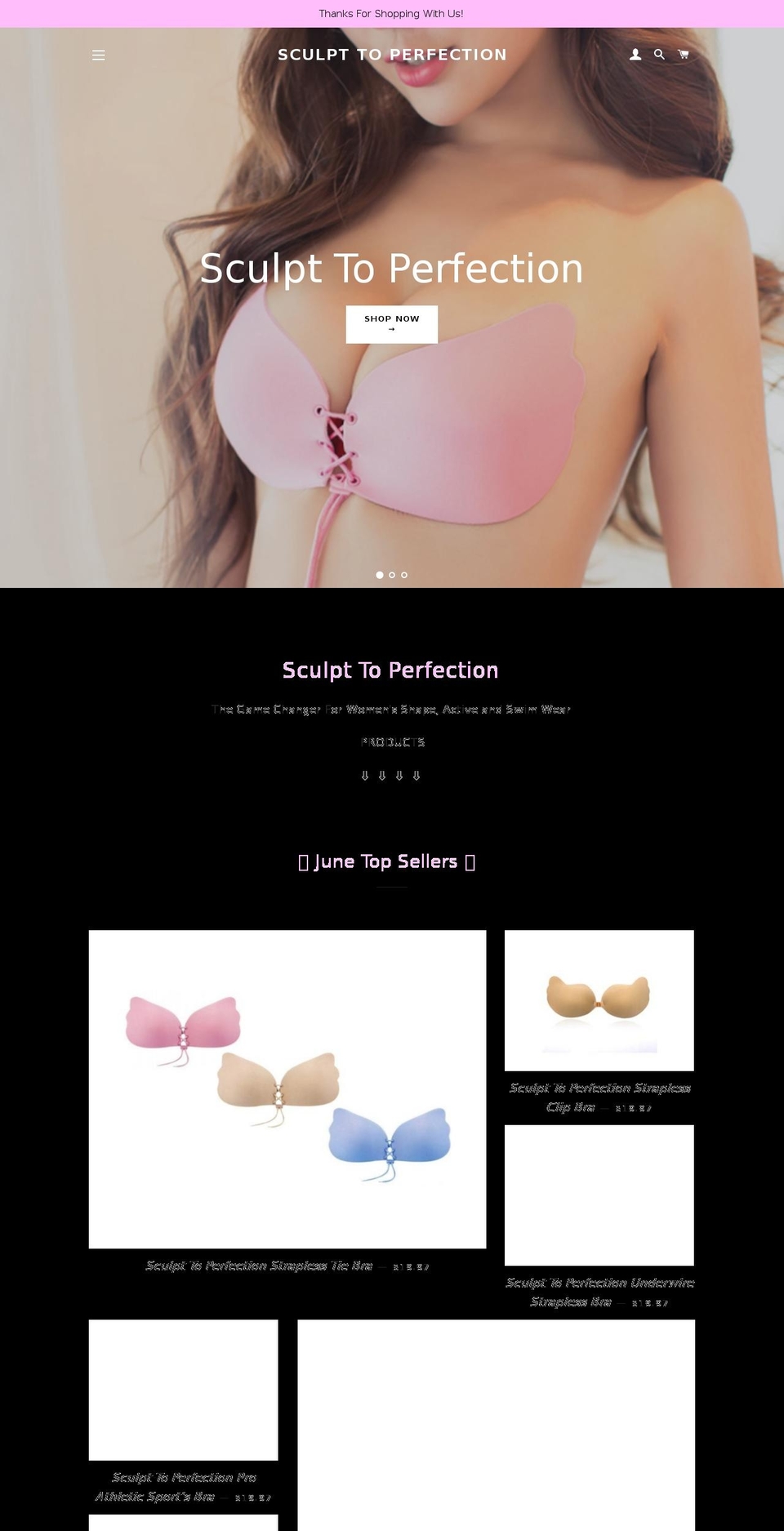 sculpttoperfection.com — Shopify storefront screenshot