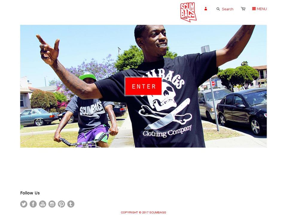 scumbagsco.com shopify website screenshot