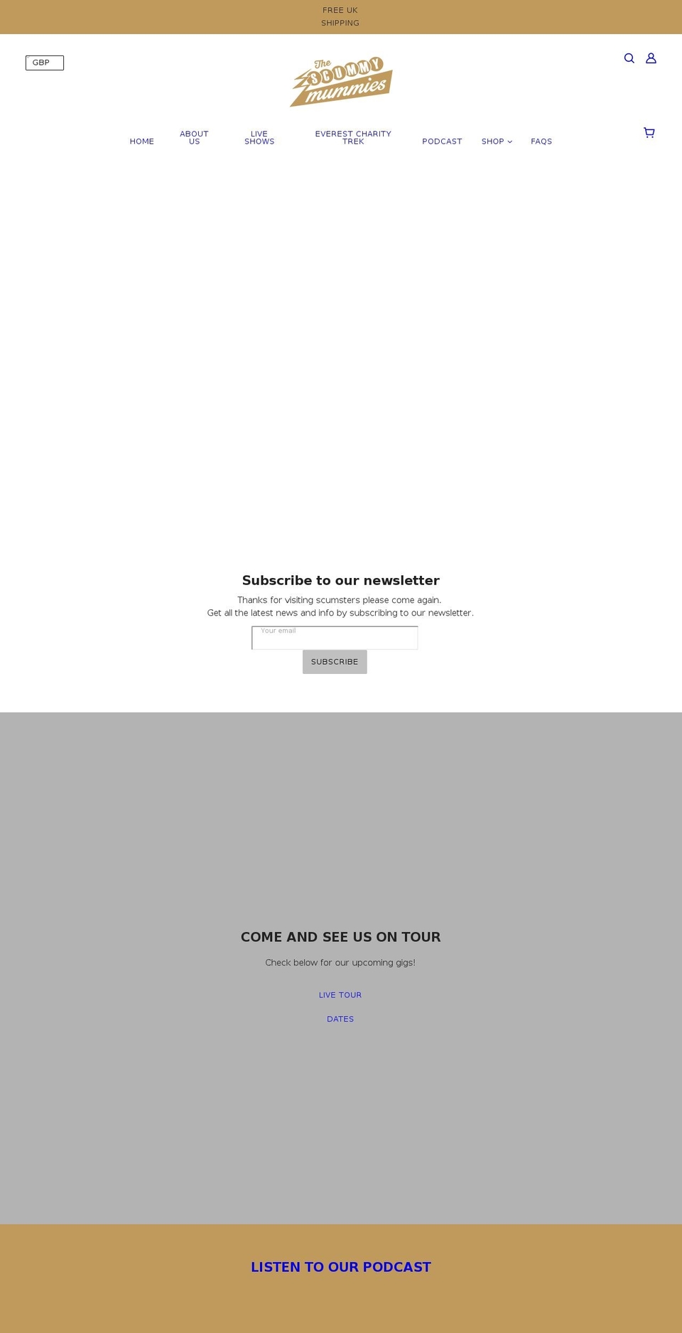 scummymummiesshop.com shopify website screenshot