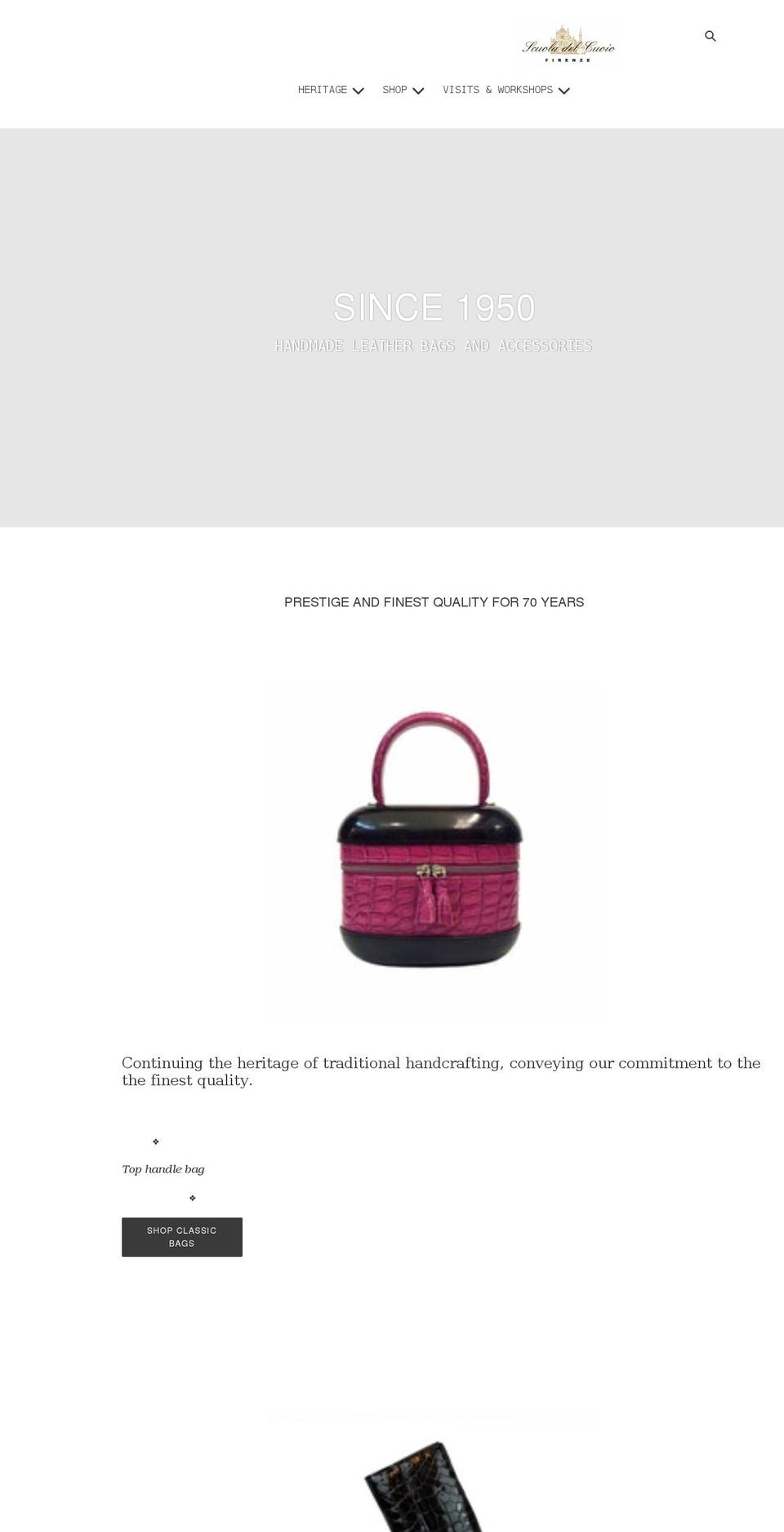 scuola-del-cuoio.com shopify website screenshot