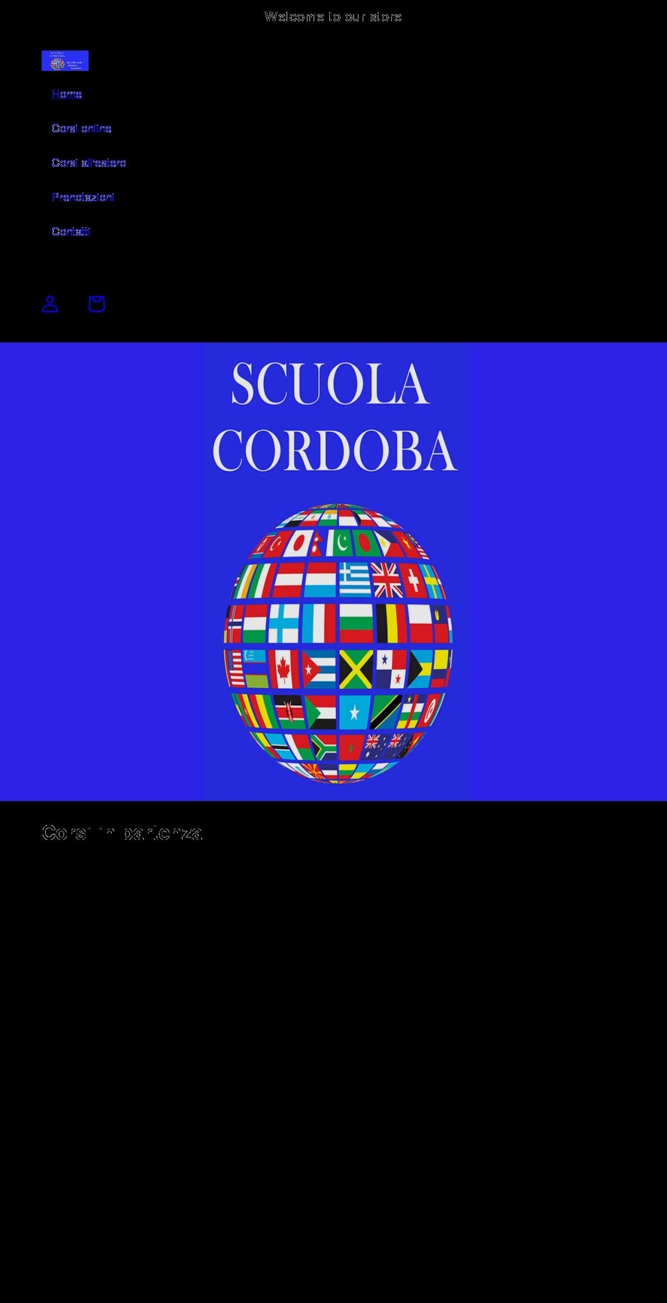 scuolacordoba.it shopify website screenshot