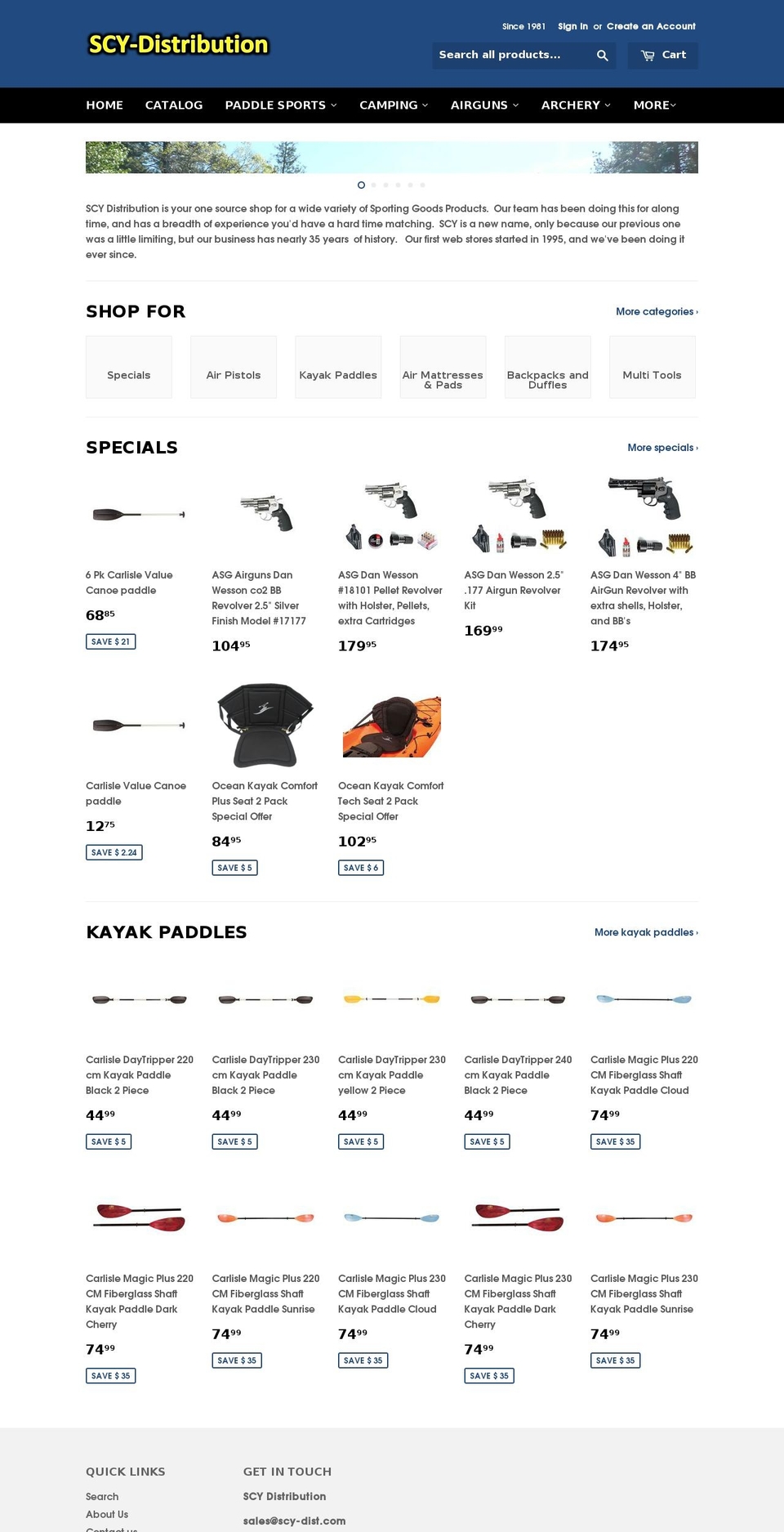 scy-dist.com shopify website screenshot