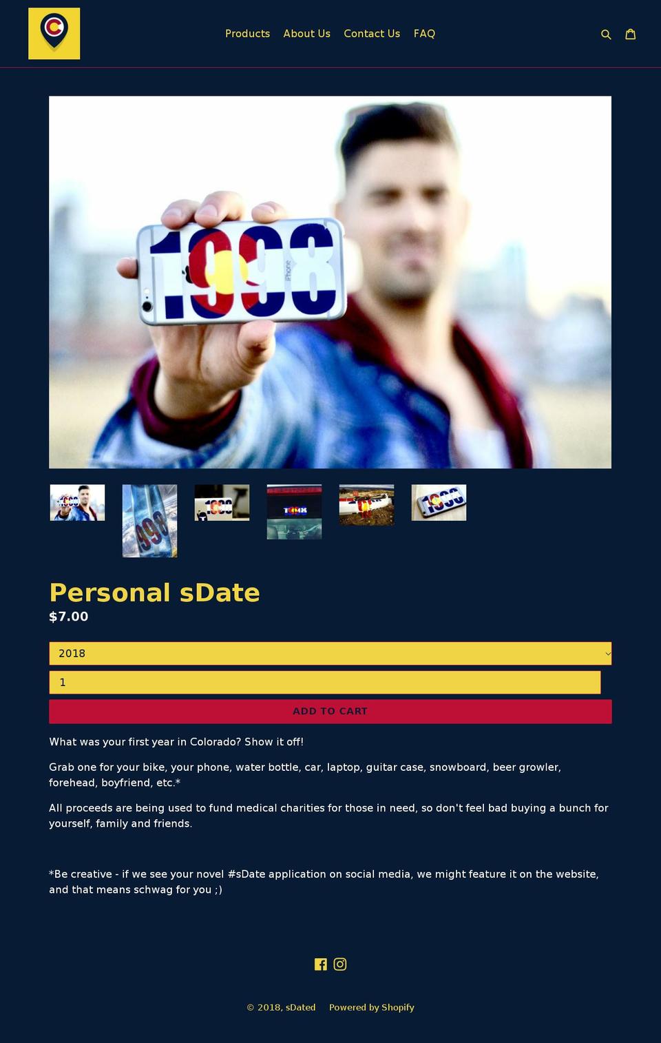 sdated.com — Shopify storefront screenshot
